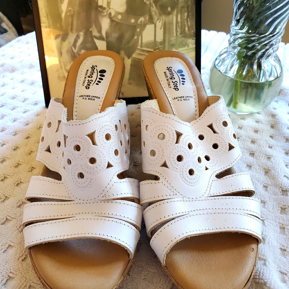 White sandals